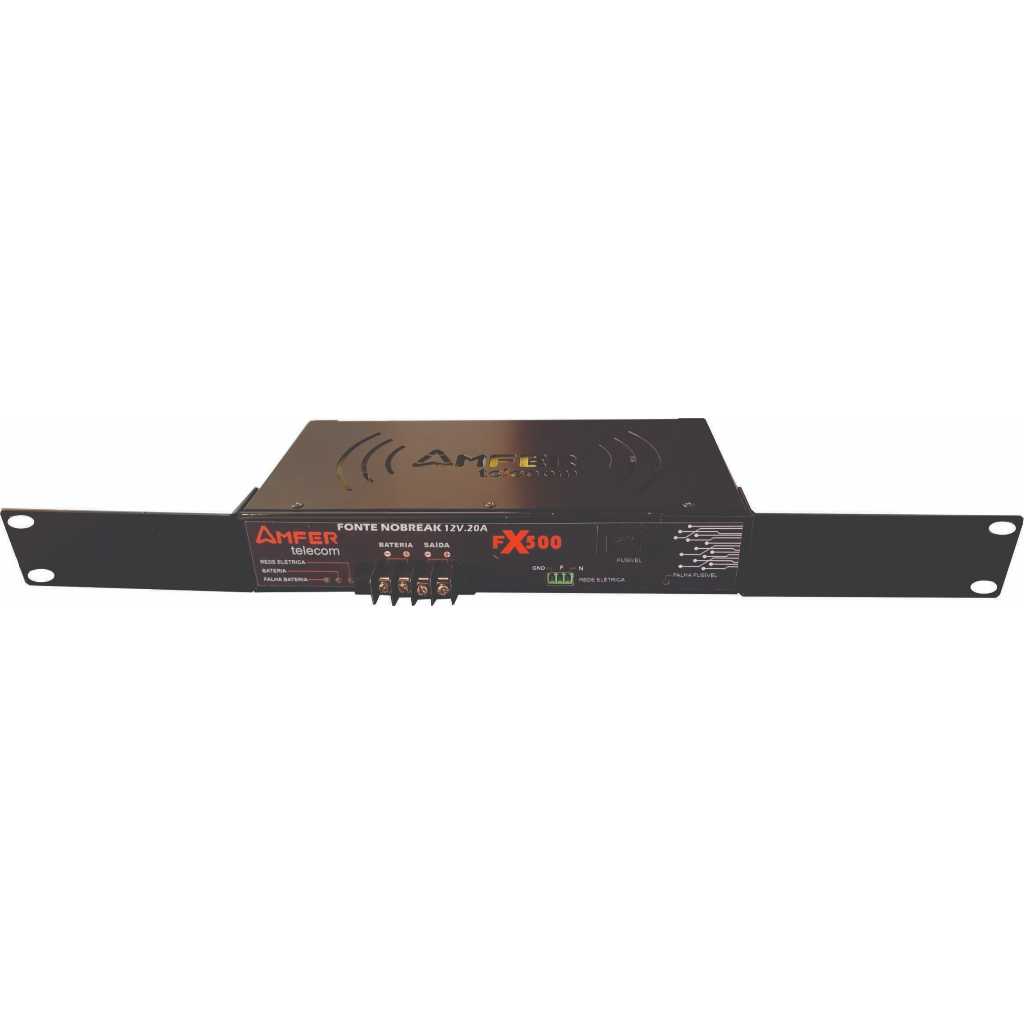 FONTE NOBREAK AMFER FX500 12V/20A COM SUPORTE PARA RACK