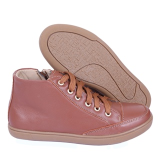 Bota Feminina Cano Curto Confortável Zíper Lateral Em Couro em Oferta na Shopee