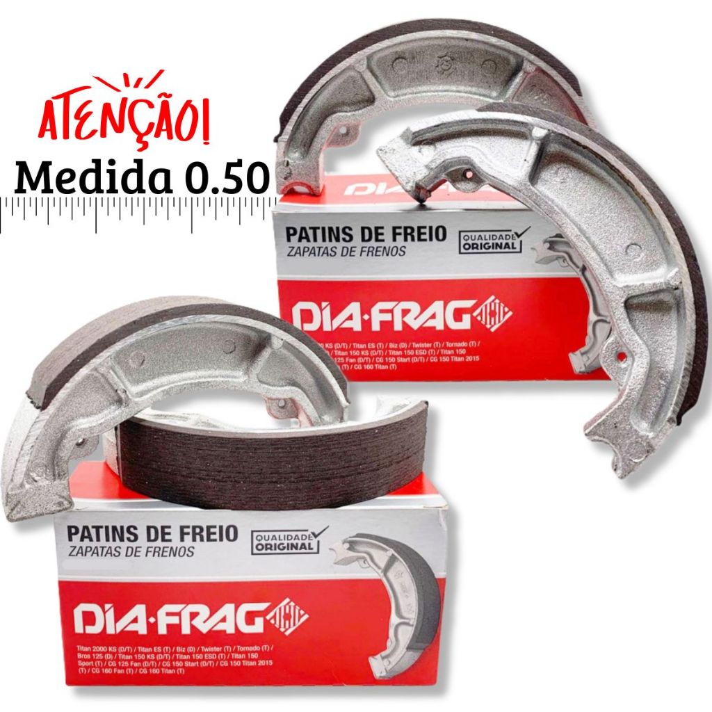 Kit Lonas de Freio Ybr 125 2000-2008 Sob Medida 0.50 Diafrag em Oferta na Shopee