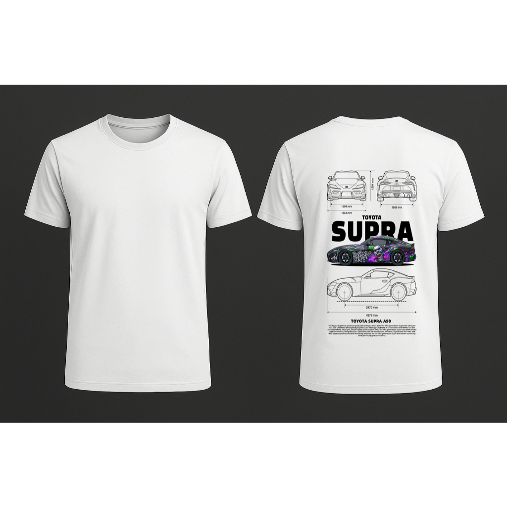 Camiseta Supra A90 Basica Algodao Toyota Supra Skyline Unissex