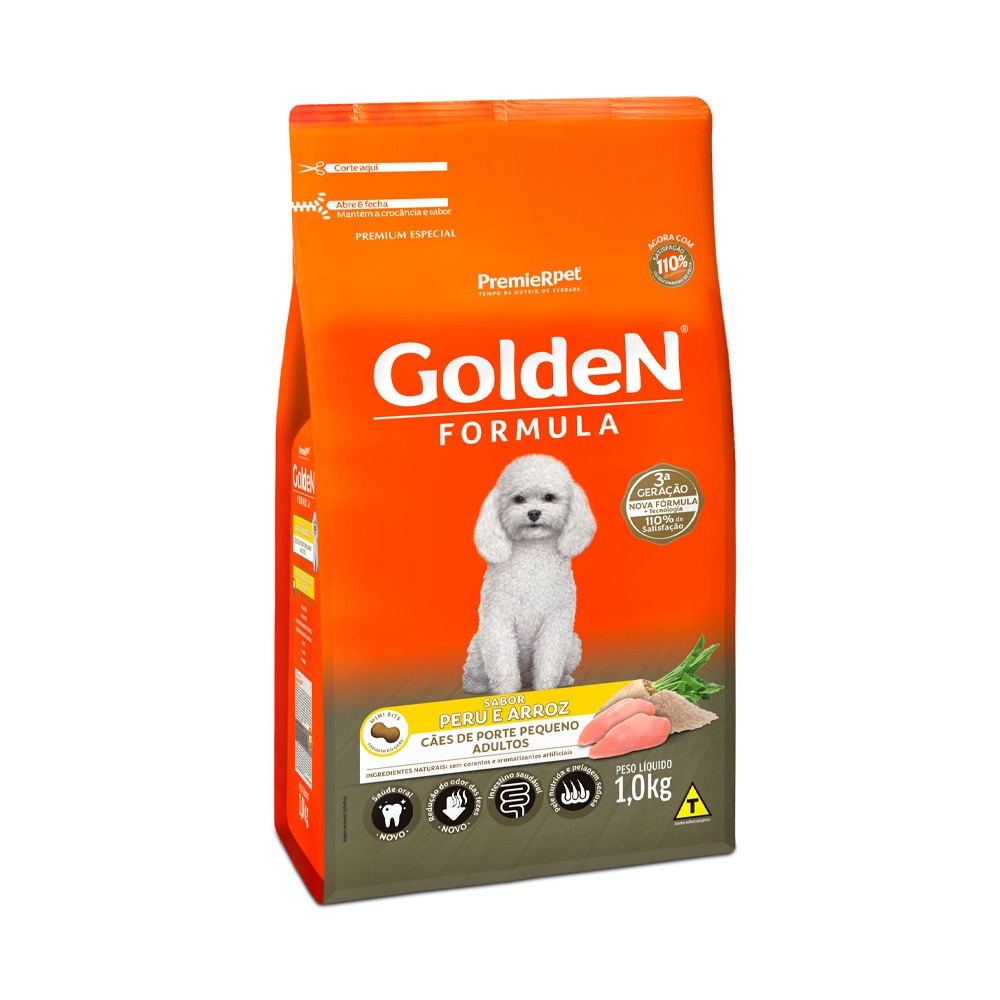 Alimento Golden Golden Fórmula Golden Fórmula Cães Adulto de Raza Pequena Sabor Peru Y Arroz de 1 Kg — R$ 32,00 em Shopee