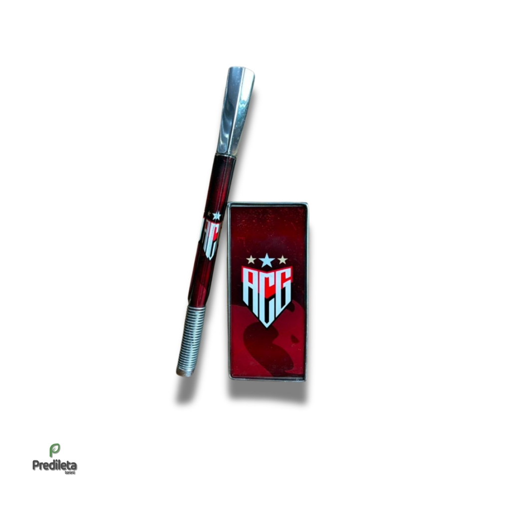KIT TERERÉ ATLÉTICO GOIANIENSE - COPO INOX RESINADO + BOMBA INOX MOLA EXTERNA