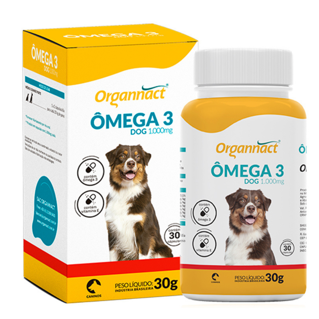 Suplemento Organnact Omega 3 Dog 1000 Mg 30 Cápsulas