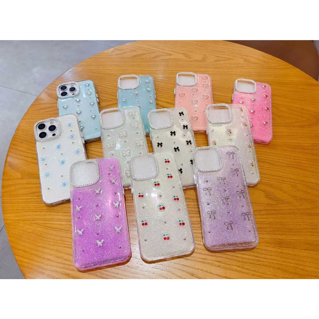 Case Decorada 3D Com Brilho na Camera para SAMSUNG A05 A06 4G A14 A15 A16 A17 A26 A36/A56 A37 A57 (XTH)