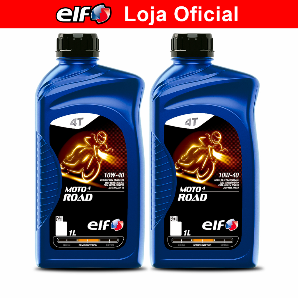 Kit 2x Óleo para Moto 10w-40 Semi-sintético Elf Moto 4 Road em Oferta na Shopee
