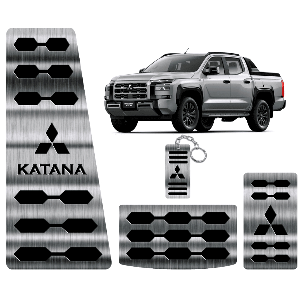 Pedaleira Descanso de pé Aço Inox para Mitsubishi Katana