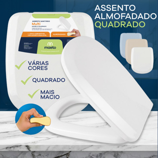 Tampa de Vaso Sanitário Almofadada Quadrada Deca Celite Incepa Universal Assento Confortável 6LPF em Oferta na Shopee