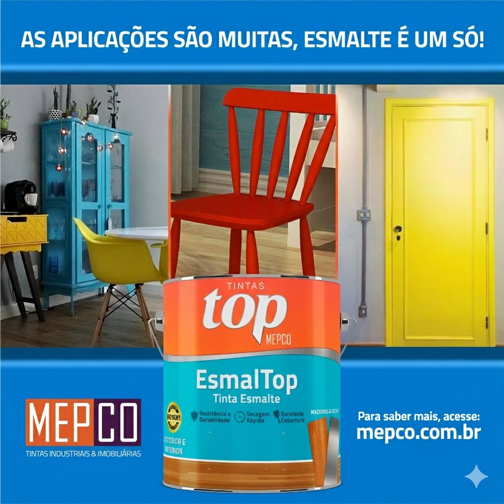 Esmalte Sintético Mepco 900ml Alta Durabilidade para Metal Madeira