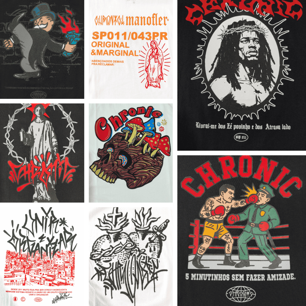 Camiseta CHRONIC Streetwear Masculina Feminina Unissex Estampada | Skate, Urbano e Marginal