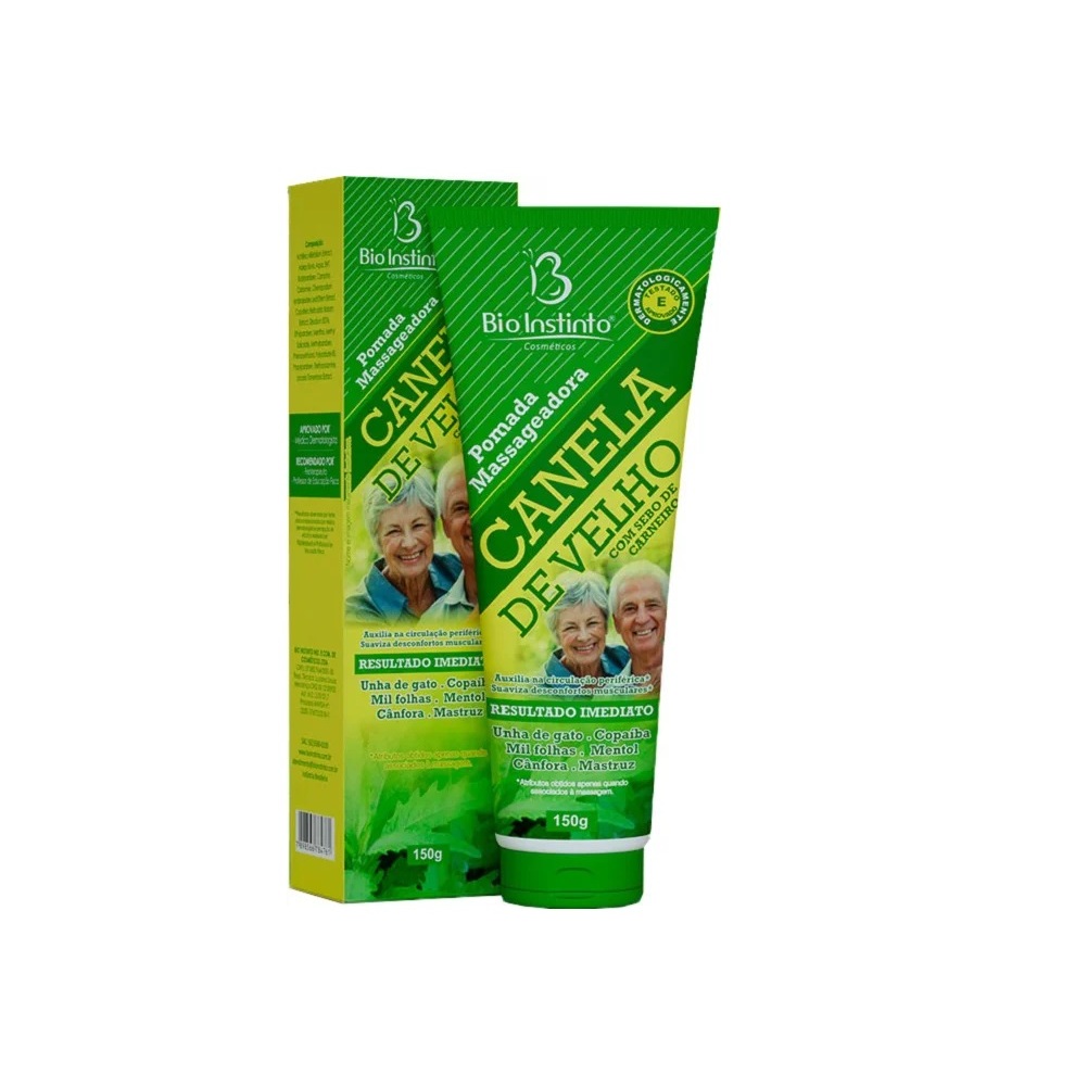 Kit Pomada Canela de Velho Pomada 150g Original Bio Instinto / Massageador para Dor Muscular Articulação