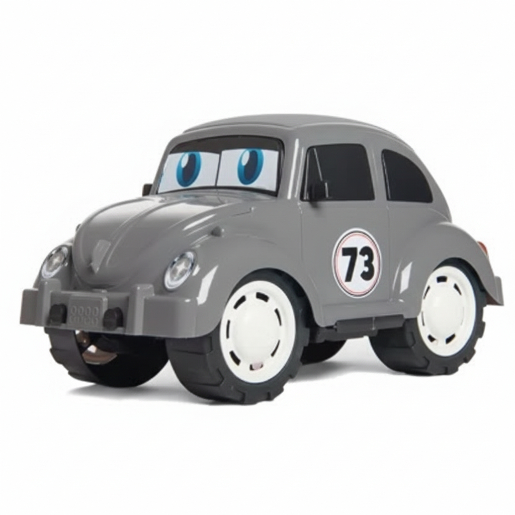 Fusca Azul Infantil com Olhos Grandes Realista - Abre Capo e Tampa - Cores sortidas