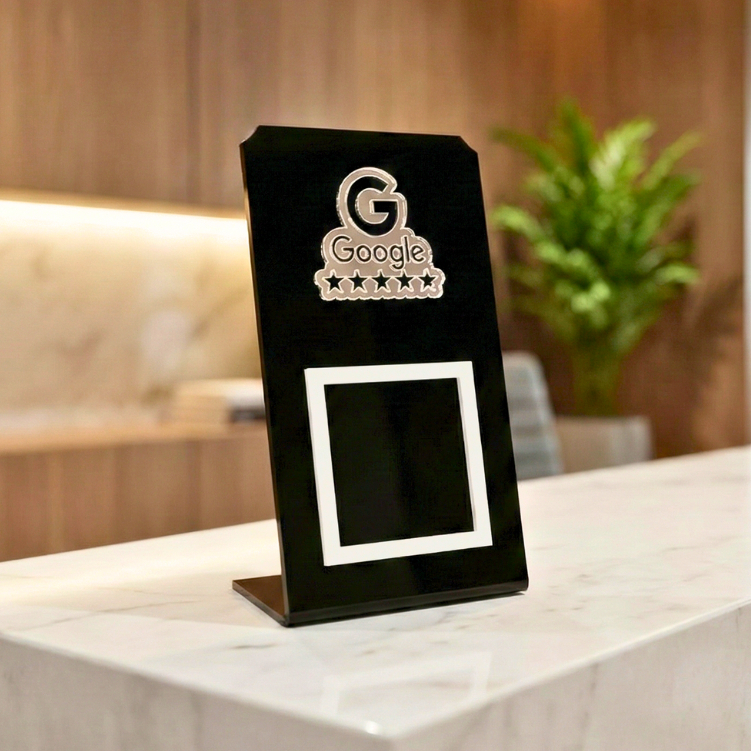 Placa Pix Qr Code Google Para Balcão Acrílico Cores Variadas