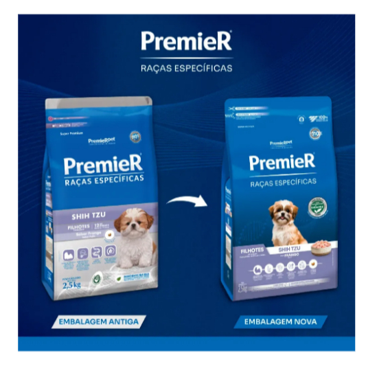 Ração Premier Raças Específicas Shih Tzu Filhotes Frango 2,5 kg