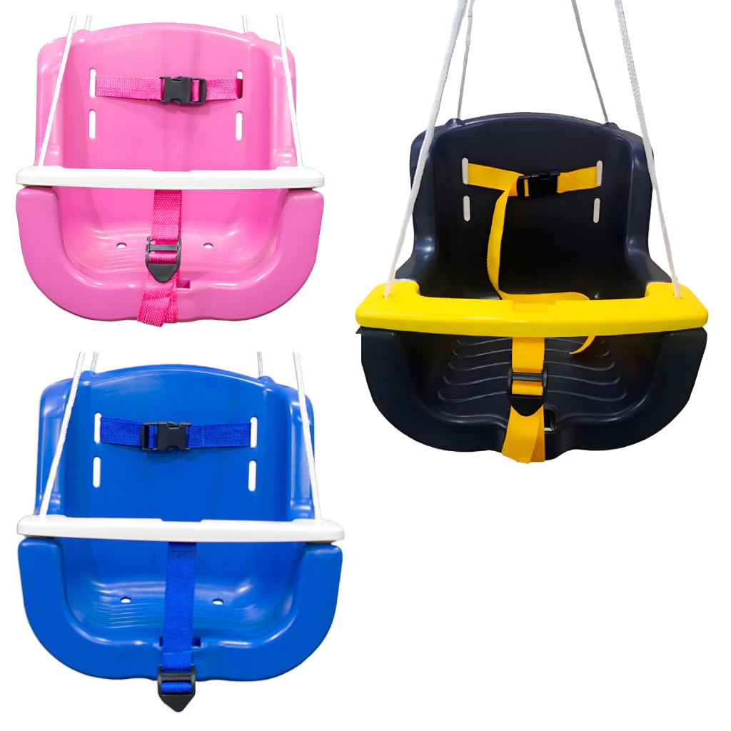 Balanço Plástico Infantil Bebê Kids Com Cinto + Cordas