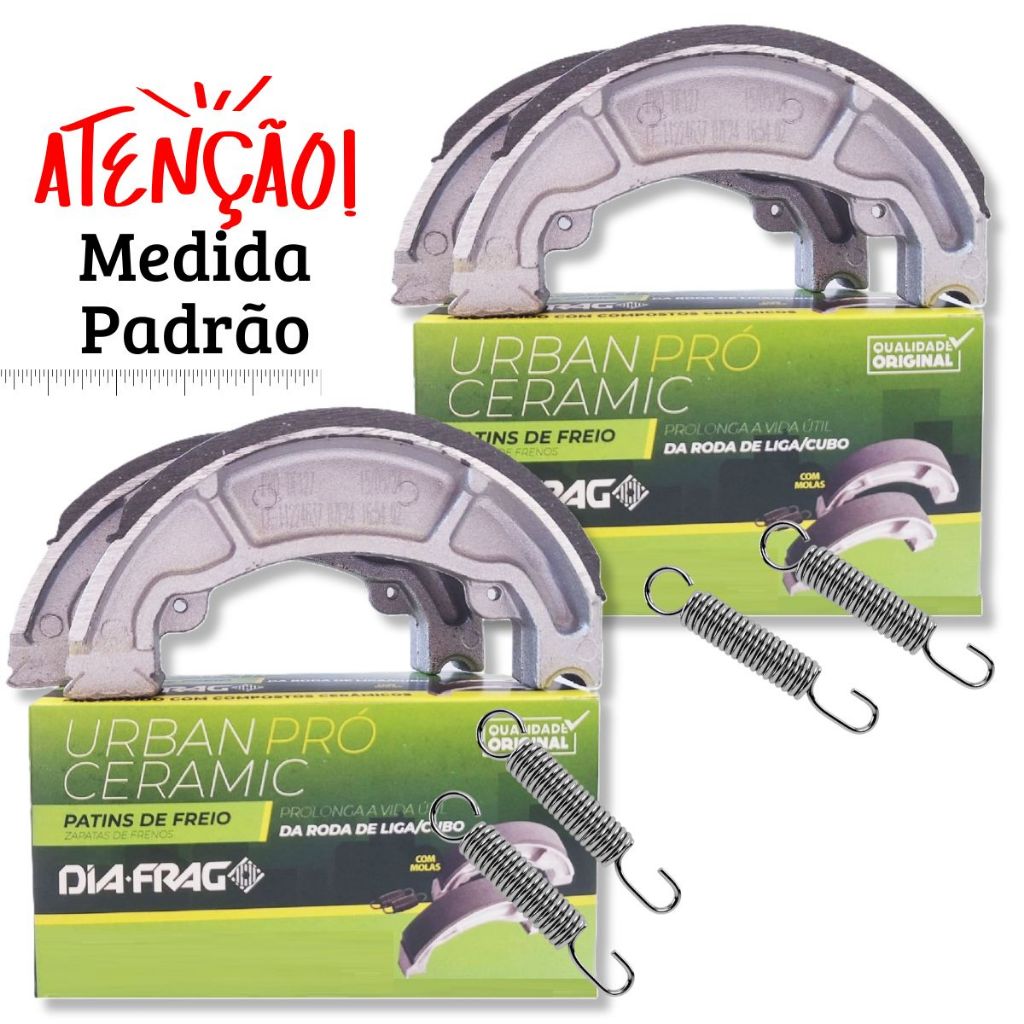 Par Lonas de Freio Ybr 125 / Rd135 / Rd 125 / Dt 180 Diafrag Urban Pro (Cerâmica) em Oferta na Shopee