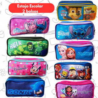 Estojo Escolar Duplo Infantil Imperméavel em Oferta na Shopee