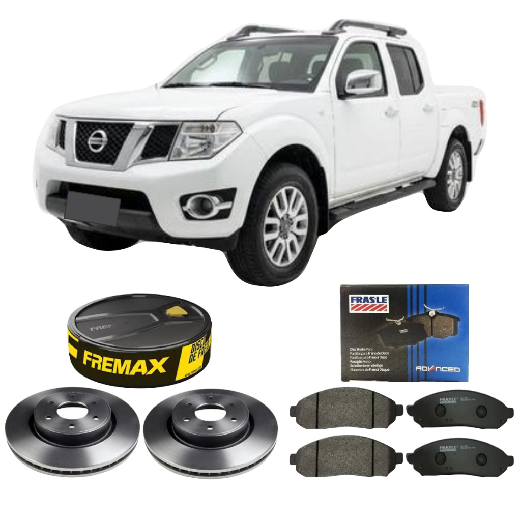 Kit Disco De Freio Fremax + Pastilha Frasle Dianteira Frontier 2.5 2009 A 2016