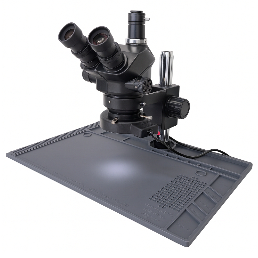 Suporte Base de Microscópio Em Alumínio Revestida Com Manta de Silicone Antiestática Yaxun YX-160