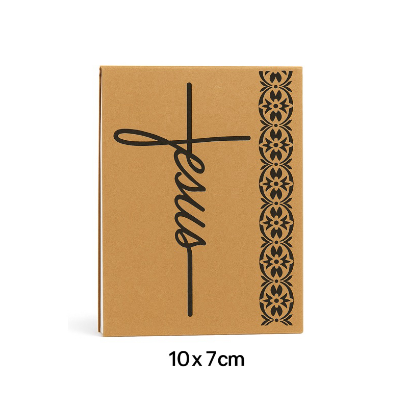 Kit com 10 Blocos de Anotação – “Jesus” kraft