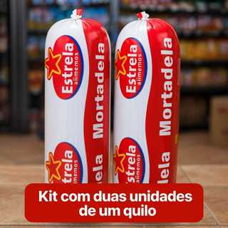 Kit com 2 Mortadela ESTRELA 1kg Validade Longa Envio Imediato PROMOÇÃO em Oferta na Shopee