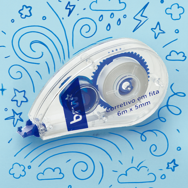 CORRETIVO EM FITA 6M X 5MM - BLISTER C/ 1UN
