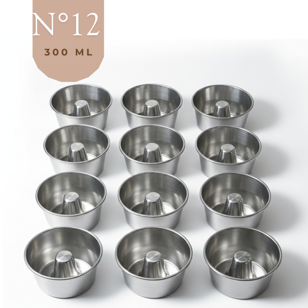 Kit Mini Formas 300ml De Pudim Bolo Vulcão Confeitaria Gourmet Nº12 Alumínio em Oferta na Shopee