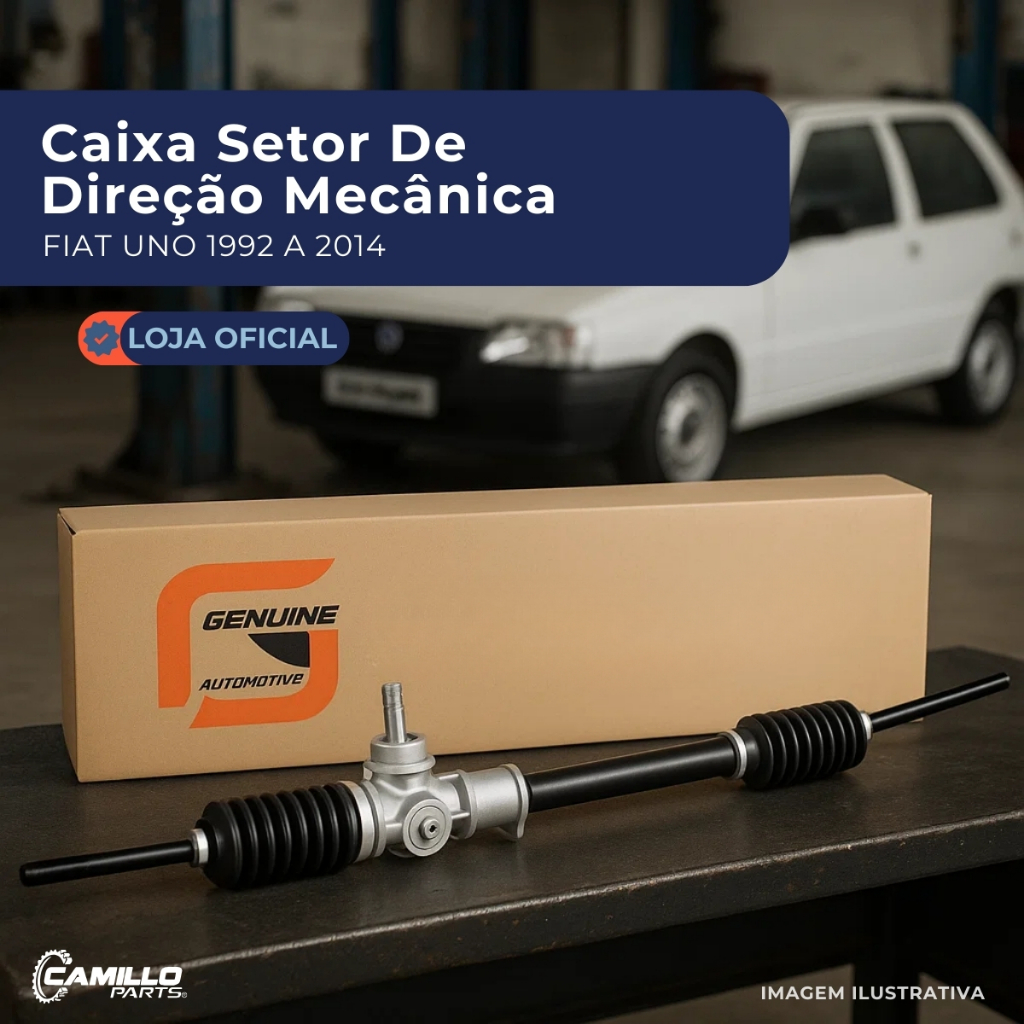 Caixa Direção Mecânica Fiat Uno Mille Way Pino Setor Nova Alta Performance