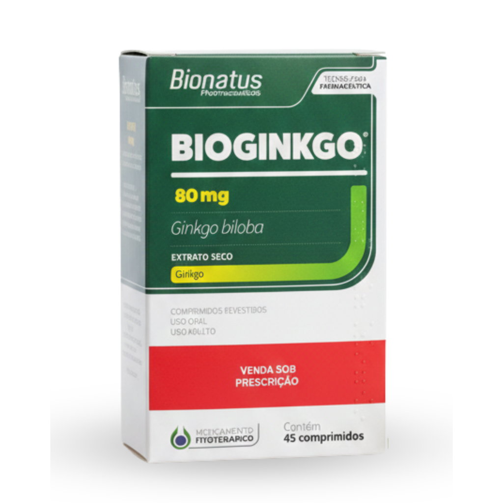 Bioginkgo 80mg Bionatus 45 Comp | Memória e Circulação Top | Limitada!