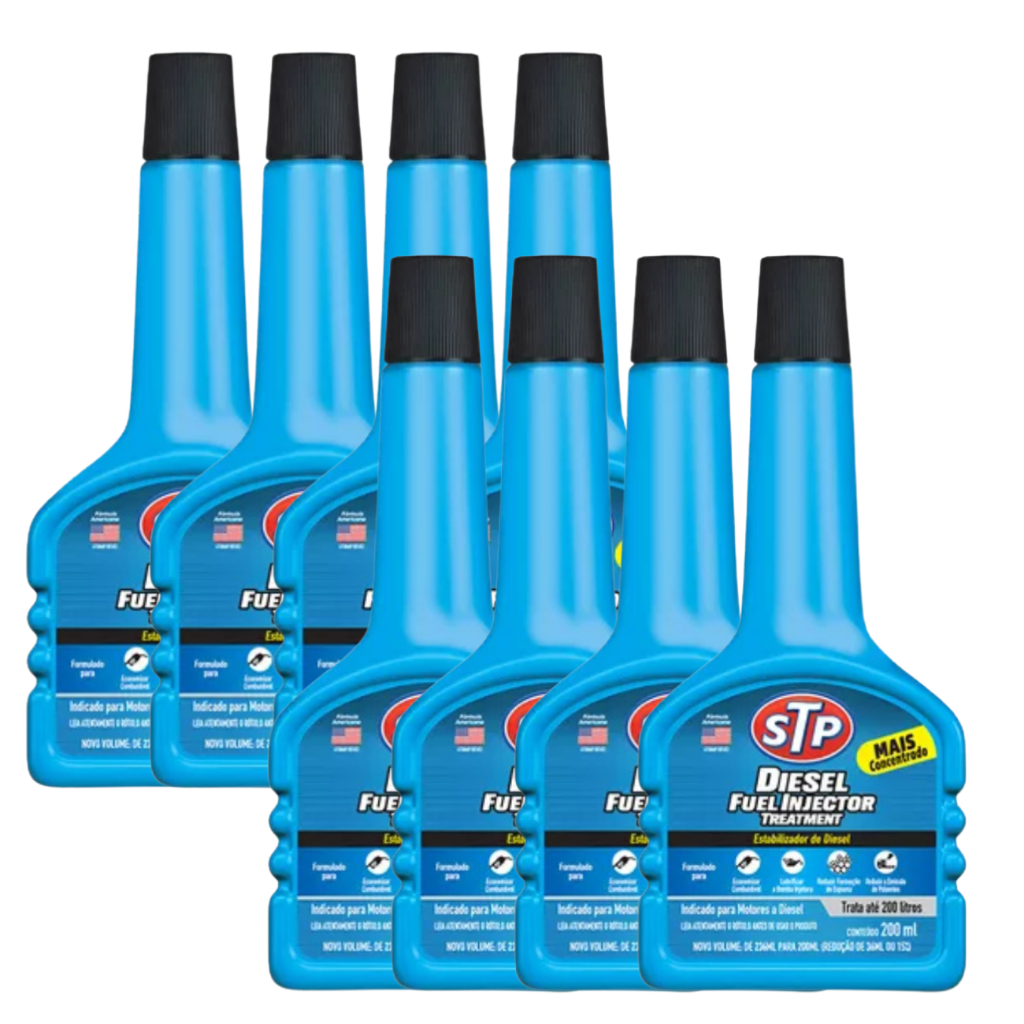 Kit 8 Aditivo STP Fuel Injector Treatment Diesel Limpa Bicos, Melhora Desempenho