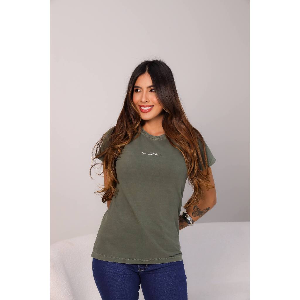 Camiseta Feminina Estonada Algodão Casual Basica Estampada T-shirt Lifestyle Verão em Oferta na Shopee