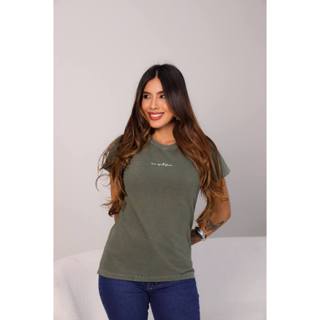 Camiseta Feminina Estonada Algodão Casual Basica Estampada T-shirt Lifestyle Verão em Oferta na Shopee