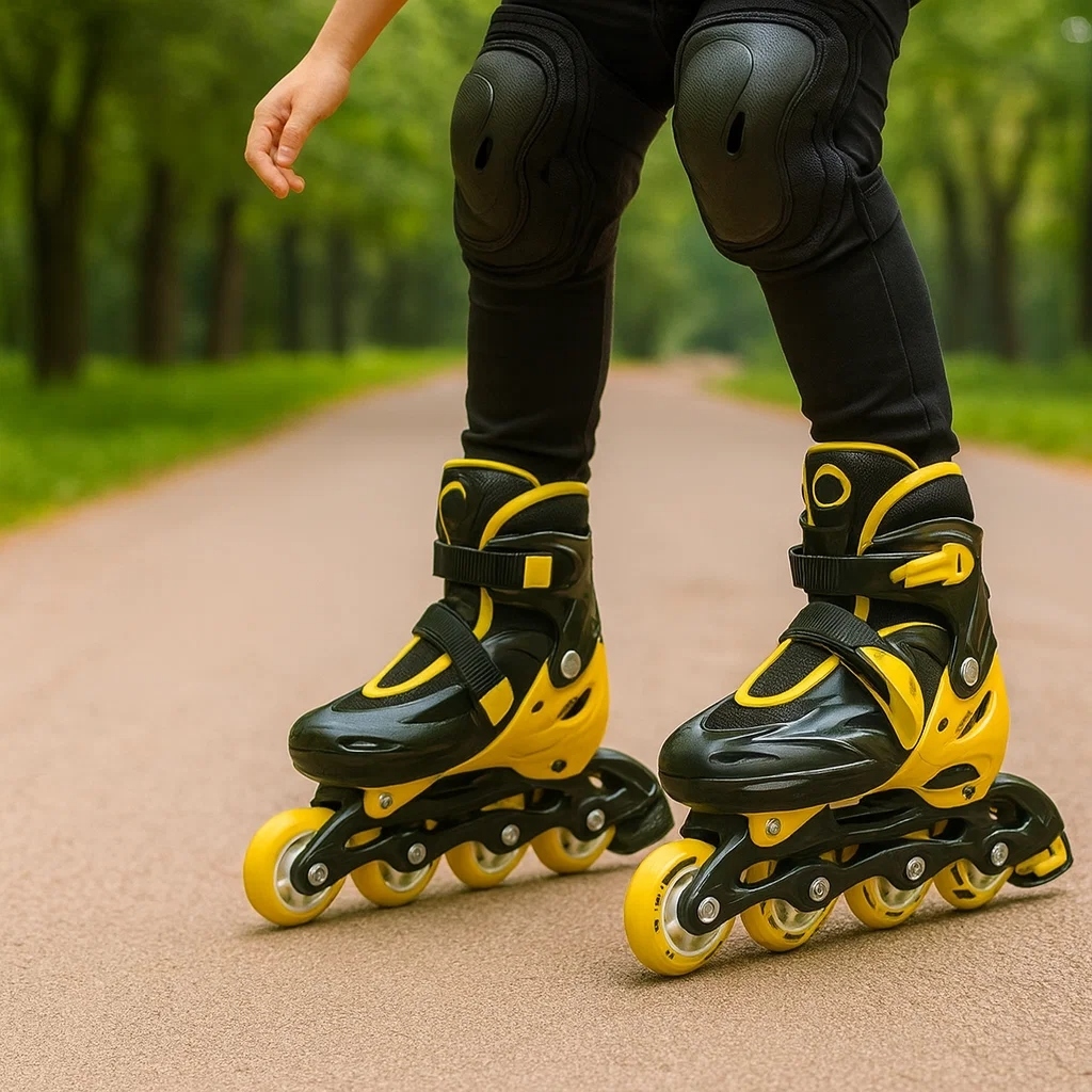 Patins infantil 4 rodas kit protecao capacete joelheira cotoveleira preto menino menina