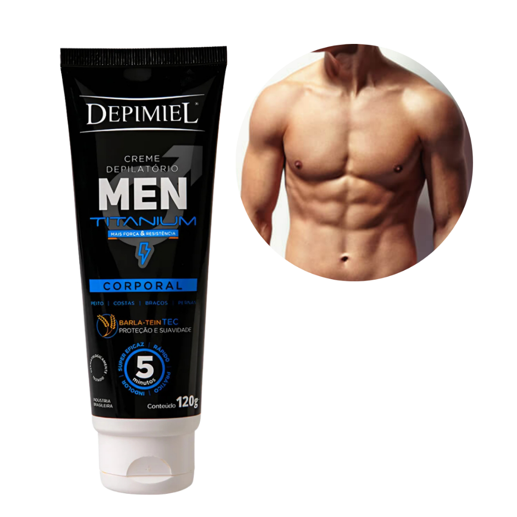 Creme Depilatório Men Titanium 120g Depimiel