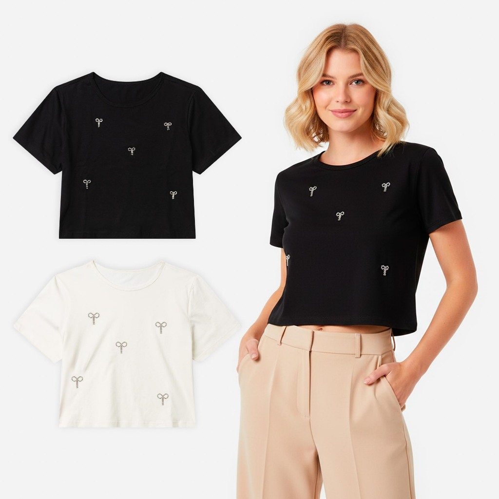 Blusa feminina algodão strass delicado toque macio confortável estilo dia a dia look moderno brilho moderno tendência