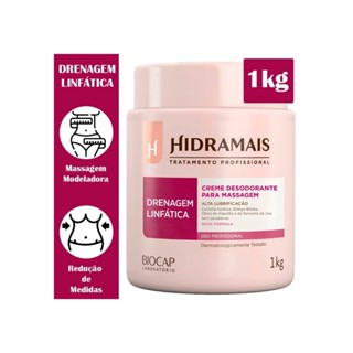 Creme Hidramais para Massagem Drenagem Linfática 1kg hidratante reduz celulite redução de medidas varizes loção corpo em Oferta na Shopee