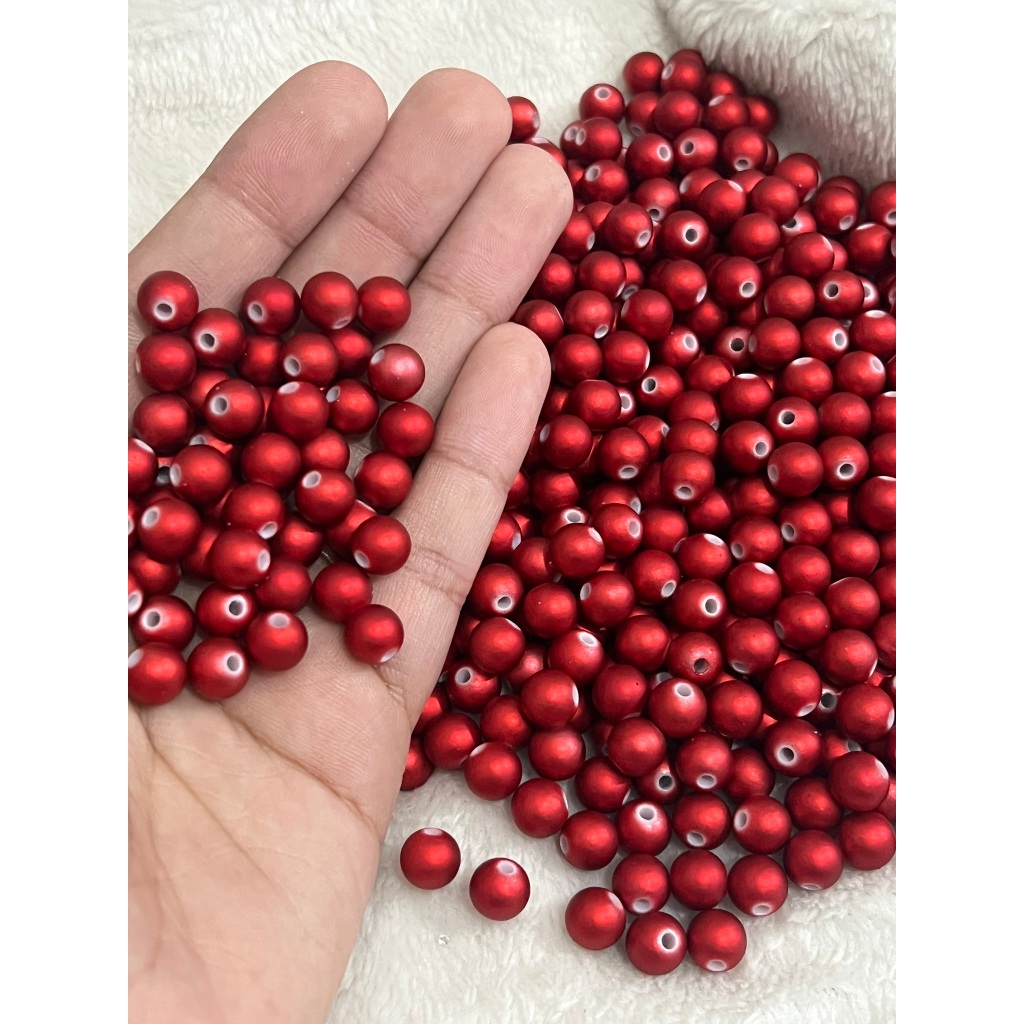 Miçanga Perola Emborrachada Cintilante 8MM - 100 Unidades em Oferta na Shopee