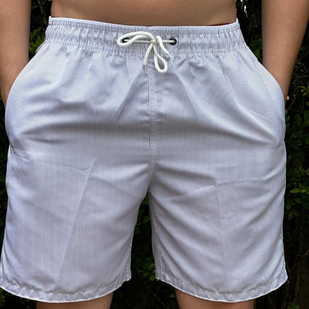 Bermuda Listrada Tactel Grosso Premium Estilo Neymar Para Viagem Treino e Verão Adulto Masculina em Oferta na Shopee