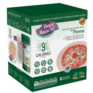 Kit Box 8 Macarrão Tipo Penne Konjac Massa Zero Gordura Açúcar e Glúten Para Emagrecimento e Saúde Intestinal em Oferta na Shopee