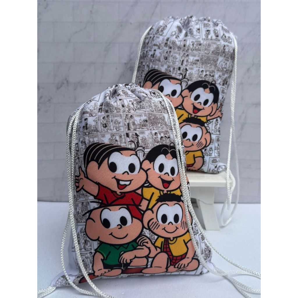 Mochilinha Saco Turma da Mônica saquinho para festa Aniversário Pronta Entrega (Envio Imediato) — imagem 2 de 2