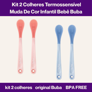 Kit 2 Colheres Termossensível Muda De Cor Infantil Bebê Buba em Oferta na Shopee