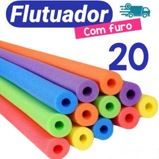 20 Unidades Macarrão Espaguete Flutuador Boias Espuma Com Furo Para Piscina E Praia - Cores Sortidas em Oferta na Shopee