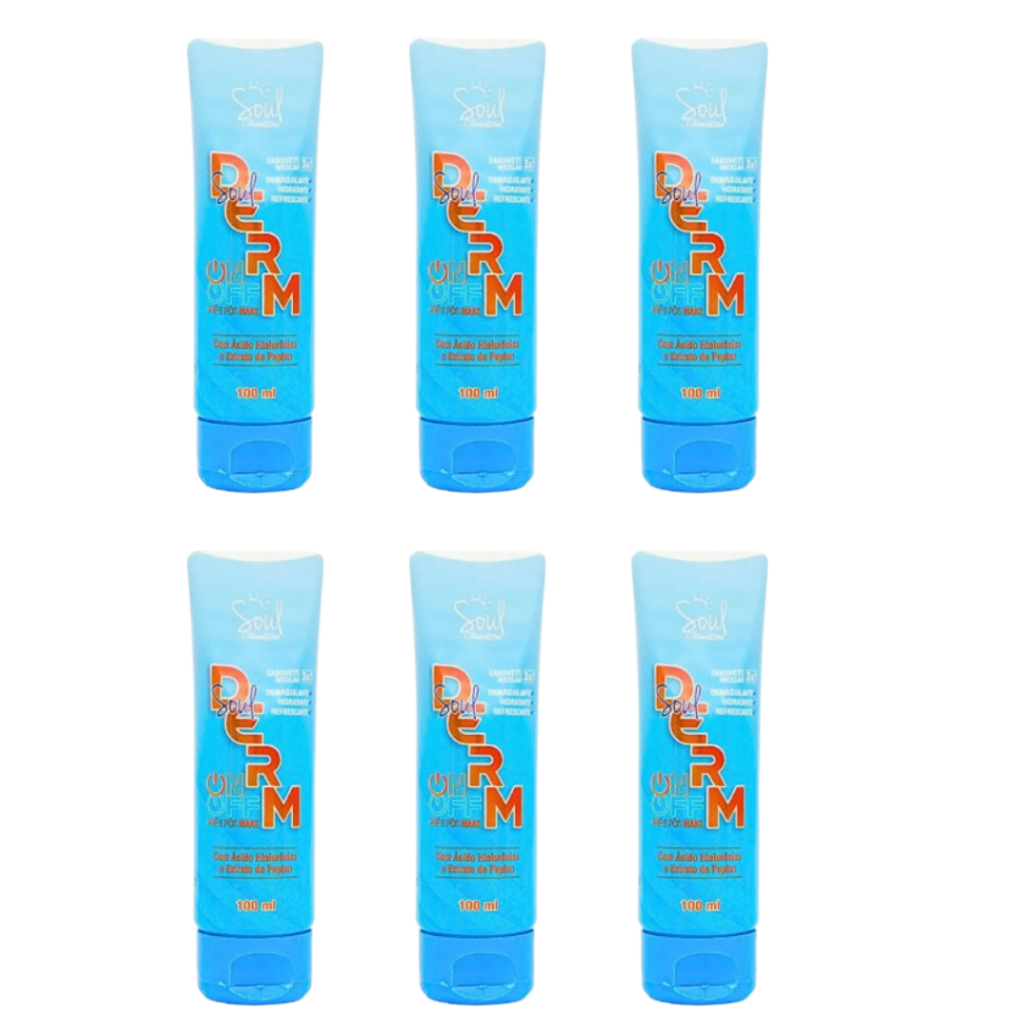 Kit com 6 Sabonete Micelar Soul Derm 100ml Pré e Pós Make Limpeza Facial em Oferta na Shopee