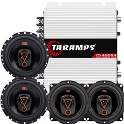 Kit 4 Alto Falantes 6" e 5" JBL 5TRMS80 e 6TRMS80 80w + Amplificador Taramps TS400x4