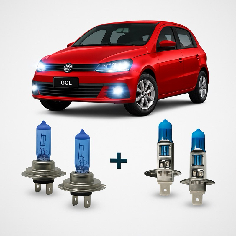 Kit 4 Lampadas TechOne Farol Super Branca H1 H7 8500k Original 12v 55w 8500K em Oferta na Shopee