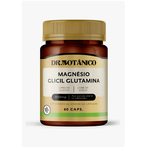 Magnésio Glicil Glutamina 800mg 60caps Dr Botanico