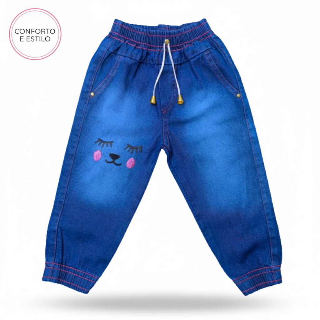 Calça Jogger Feminina Infantil Jeans Moda Blogueira Calça Jeans Bebê Menina em Oferta na Shopee
