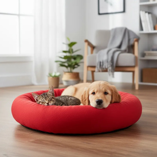 Cama Pet Redonda Velboa 70cm – Para Cachorros e Gatos Pequeno a Médio Porte em Oferta na Shopee