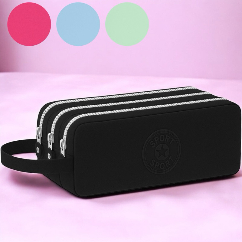 Estojo Escolar 3 Zíperes Organizador Box Grande Capacidade Lápis Caneta Feminino Masculino em Oferta na Shopee