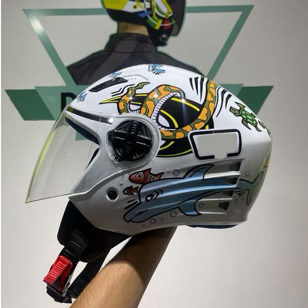 Capacete Fw3 Aberto Modelo Zoo Personalizado em Oferta na Shopee