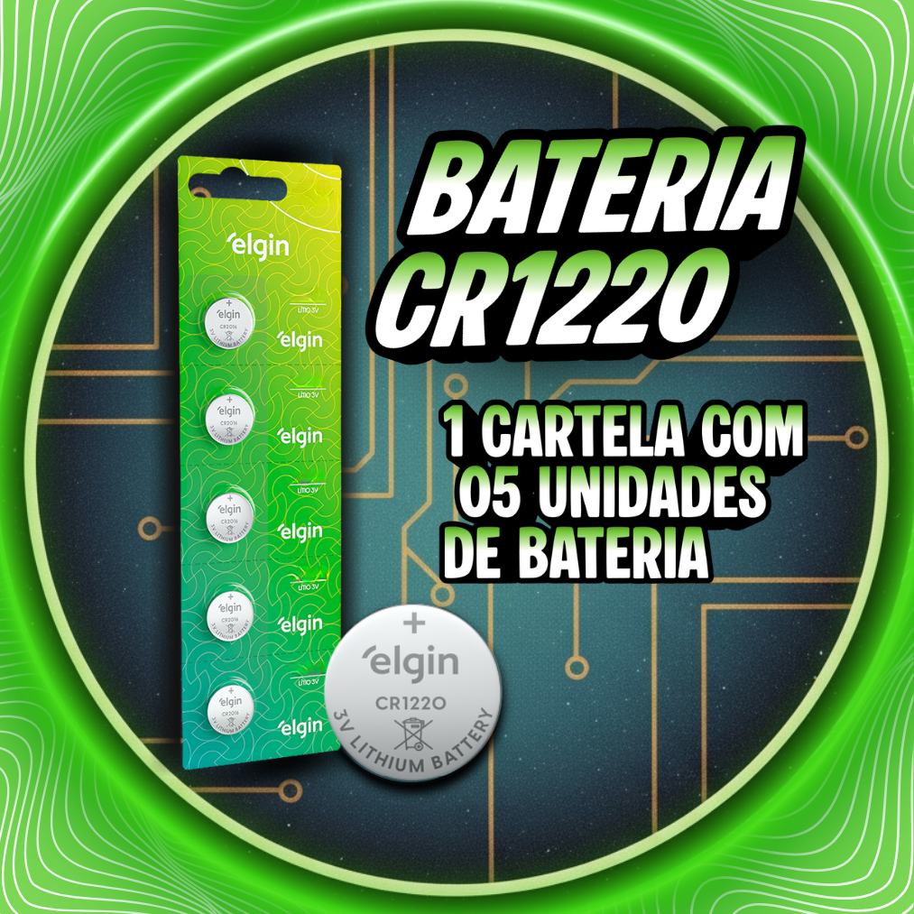 Elgin CR1220  3V 1 Cartela com 5 Unidades em Oferta na Shopee